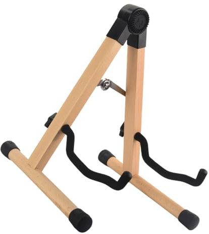 CORHAD Holz-gitarrenständer Faltbarer Gitarrenhalter Für Akustik Gitarren Stabiler Gitarrenständer Für Boden Passend Für Gitarren Und Banjos Mit Natürlicher Holzoberfläche