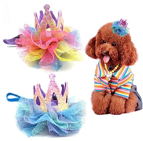 BESPORTBLE 1stück Verstellbare Netzkrone Geburtstagshut Für Haustiere Stylisches Kostümzubehör Für Hunde Und Katzen Für Geburtstagsfeiern Und Fotoshootings