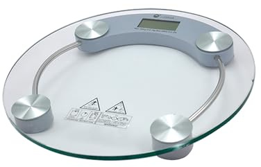 Bilancia Pesapersone Digitale Kasart – Bilancia in Vetro Temperato con Portata 180 kg, Pesa Persone ad Alta Precision con Display LCD, Autospegnimento e Batteria Inclusa