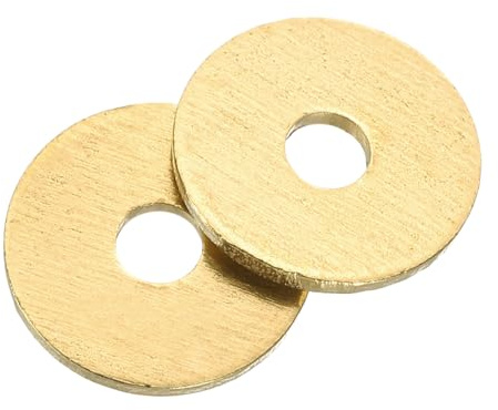 sourcing map Rondelle piatte M3, 80 rondelle piatte in ottone, diametro esterno 12 mm, spessore 1 mm, anello di tenuta in metallo per viti, bulloni, dadi