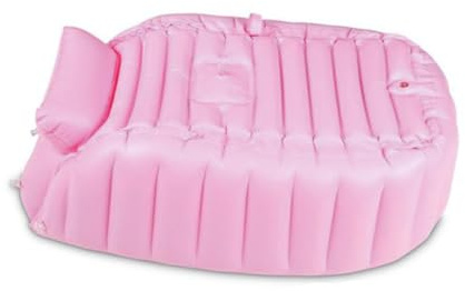 JOINPAYA Bañera Hinchable Para Bebés y Niño Niña Piscina Portátil Plegable Diseño Grueso y Resistente Color Rosa Para Ducha y Baño Infantil