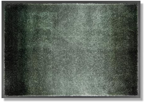 Rutschfeste Türmatte waschbar Innen - Verlauf waldgrün 50x70 cm rechteckig | Strapazierfähig Fußmatte Innenbereich Schmutzfangmatte pflegeleicht Sauberlaufmatte robust Fussmatte Eingangsbereich Haustür