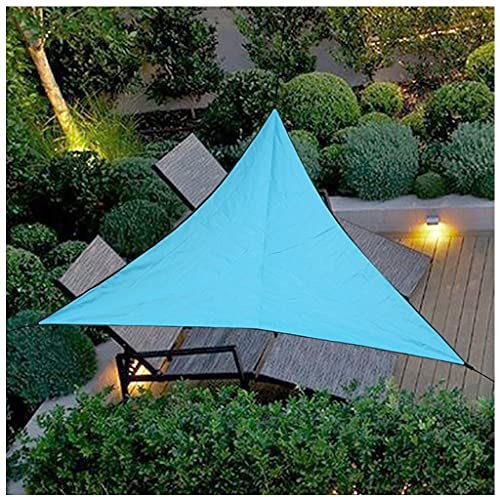 Tenda a vela triangolare, impermeabile, per esterni, per terrazze, 6 x 6 x 6 m, colore blu, perfetta per la pioggia e la protezione dai raggi UV. Panno ombreggiante per spazi esterni
