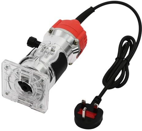 Router Tool Set, 220V 800W Electric Palm Router with Linear Guide Ruler, 30000r/min Precision Wood Routers for Woodworking, 1.5m Power Cord Wood Router for Carpentry DIY Edge Finishing, Red