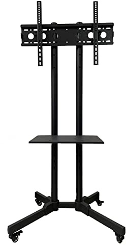 RASTKY Carro Rodante para TV, Compacto, con Ruedas Silenciosas de 360°, Soporte de Suelo para TV, para Sala de Conferencias, Escuela, Metal (Paleta Suprema 1500)