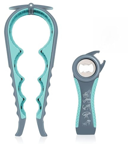 NileHome jar Opener Bottle Opener Kitchen Gadgets 5 in 1 Multi Function for Arthritis Hands weak Hands，Elderly