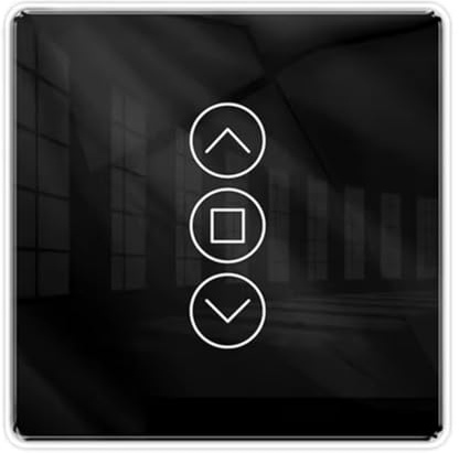 Cenroelon Tuya WiFi RF433 2.5D Arc Curtain Switch Glass Touch Panel for Roller Blinds Shutters Switch Smart APP Wireless A