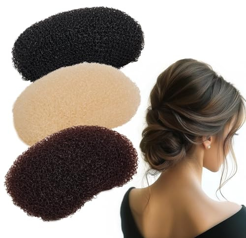 Insertos de Base Cabello, 3pcs Esponjas Voluminizadoras Pinza Invisible para Aumentar Volumen Raíz, Herramienta de Peinado para dar Más Volumen y Cuerpo para Mujeres y Niñas