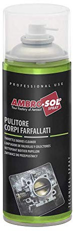 Ambro-Sol A469 Pulitore Corpi Farfallati, Eliminando Depositi e Impurità e Agendo Positivamente sul Gas di Scarico, Bomboletta in Banda Stagnata Riciclabile 400 ml