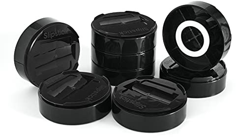Slipstick Stack-Its 1 Inch Adjustable Bed Risers/Furniture Risers (Set of 8) Lifts Height 1, 2 or 3 – Black Heavy Duty Risers for Desks, Couches, Sofas, Beds, Tables, Dressers, and More