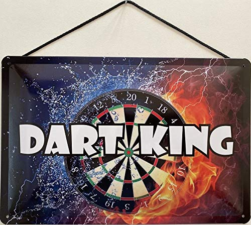 Blechschild mit Kordel 30 x 20 cm Dart King - Blechemma