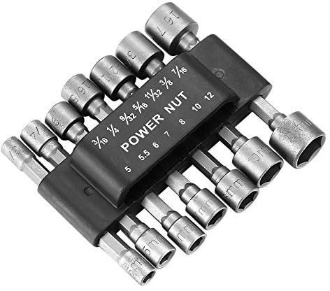 Does not apply 14 Pièces Adaptateur de Clé à Douille Hexagonale pour écrous, Insert de Tournevis, Jeu de Douilles à Embouts, écrous à Six Pans Creux pour Embouts Hexagonaux de Tournevis Magnétique