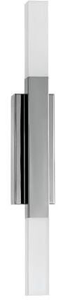 EGLO LED Wandleuchte Alcudia, Up und Down Leuchte | Wandlampe aus Metall in Chrom und satiniertem Kunststoff, Bad Spiegellampe, Badezimmer und Flur Lampe, warmweiß, IP44