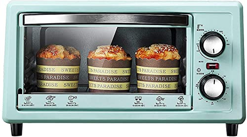 RKYRRKI Mini Horno eléctrico Multifuncional, Horno eléctrico Retro para Hornear Pasteles y Pan, Horno microondas Inteligente con Revestimiento de Acero Inoxidable útil