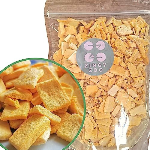Mango Deshidratado | XL 300g Liofilizado Mango Fruta Raw Natural Freeze Dried Fruit | Fruta Deshidratada Sin Azucar | Gefriergetrocknete Mango Fruta Liofilizada | Pure Dried Mango Snack ZingyZoo