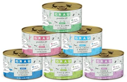 Grau – das Original – Nassfutter für Katzen - Mischtray Katze Generation Pet, 6er Pack (6 x 200 g)