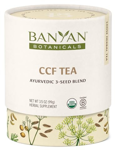 Banyan Botanicals CCF Tea (Cumin, Coriander, Fennel) – Organic Digestion Tea – Traditional Ayurvedic Detox For Supporting Digestion & Gentle Cleansing – 3.5 oz – Non-GMO Sustainably Sourced Vegan