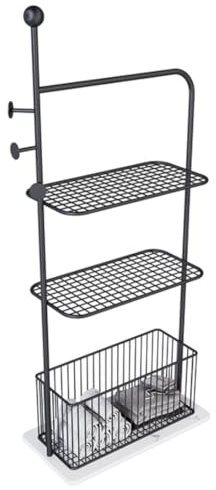 Porte-Serviettes de Salle de Bain sur Pied Porte-serviettes En Métal, Base En Marbre, Porte-serviettes Autoportant Avec Panier À Linge Et Support De Rangement échelle Porte Serviette ( Color : A )