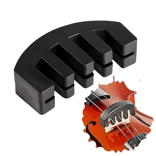 Changyeah Violine Schalldämpfer,elektrische akustische Violine Teile,Gummischalldämpfer Gummi,Violine Dämpfer für Violine Musikinstrumente Zubehör