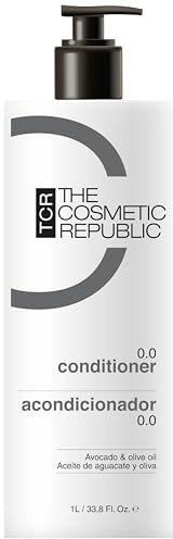 THE COSMETIC REPUBLIC - Acondicionador Pelo de Aceite de Aguacate, Aceite de Oliva, Keratina y Coco - Acondicionador Hidratante y Suavizante Pelo sin Sulfatos, Parabenos, Siliconas ni Sales (1L)