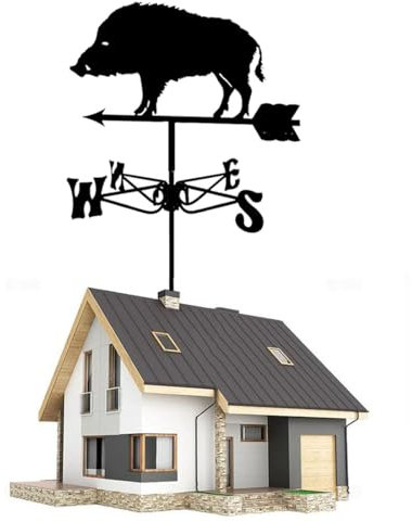 HAILM Girouette en Fer, Conception De Scène De Ferme Rétro, Décoration De Cour Extérieure, Girouette Durable pour Mesure Professionnelle