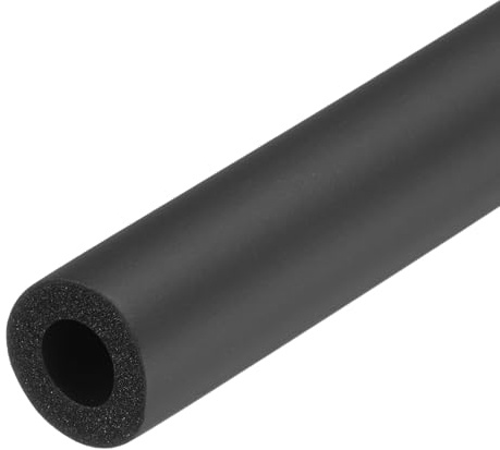 sourcing map Rohrisolierung, Schaumstoffrohr, Isolationsrohr, 10 mm, Innendurchmesser, 20 mm Außendurchmesser, 50,8 cm, Wärmeerhaltung für Griffstütze, Schwarz, 2 Stück