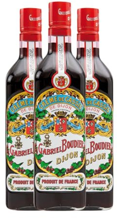 Cremelikör Gabriel Boudier Crème de Cassis de Dijon Medium Flasche 50 cl (Karton mit 3 Medium Flasche von 50 cl)