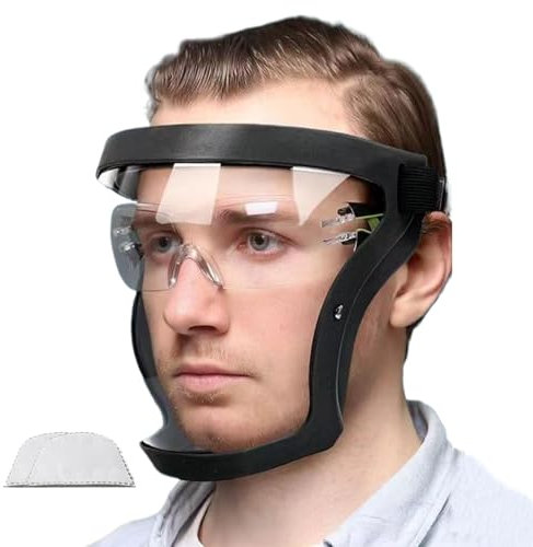 Cappuccio protettivo da lavoro - Visiera protettiva ad alta definizione, cappuccio di sicurezza per lenti PC | Saldatura di cappe da lavoro antiappannamento, copertura facciale industriale per l'edili