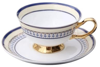 lskdnrufh Tazza di Caffè Tazze da caffè in porcellana Set di alta qualità in ceramica for uso domestico Set di tazze da tè inglesi Vintage Bone Tazza