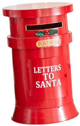 PNAJFUEL Décorations de Noël Boîte Aux Lettres Du Père Noël Décoratde Noël Boîte Décorative Boîte Aux Lettres En Fer