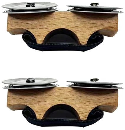 Reinscer Holzfarbene Fingerglocken, Percussion-Zubehör für Cajon, Djembe, Trommel