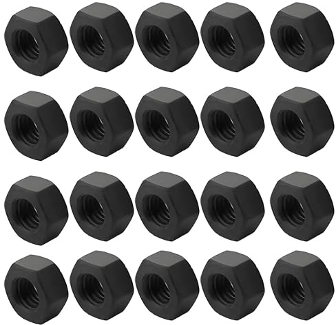20pcs7/16-20 Carbon Steel 8.8 Grade Hex Nut, Black Oxide for Screw Bolts