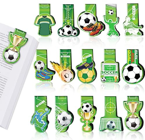 15 Fussball Lesebuddy Kinder Lustig Erwachsene Farbige Lesehilfe Memory Medaillen Mitgebsel Kinder Magnetische Glücksbringer Magnet Lesezeichen Magnetlesezeichen Geburtstag Abschied Grundschule