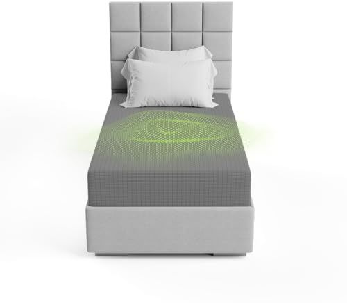The Grounding Co. Fitted Terra Grounding Sheets Twin XL Size – Premium Organic Cotton Earthing Sheet with Silver-Infused Threads– for Sleep, Recovery & Wellness - Gray