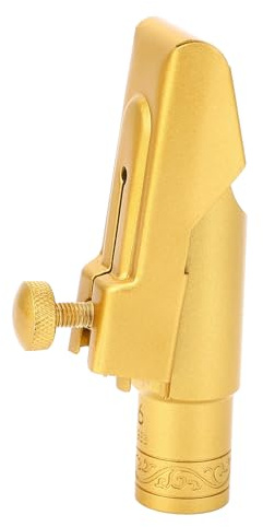 Jiawu Embout de Saxophone 6C, Construction en Laiton, Ton Brillant, Embout de Saxophone Alto Eb pour Professionnels