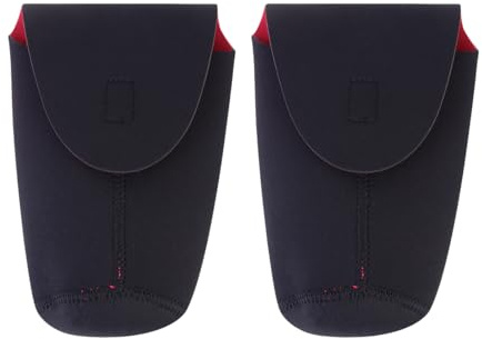LOORGVEL Borsa per Obiettivi Fotografici 2 Pezzi in Neoprene Spesso, Resistente Agli Urti e Cadute, Custodia Protettiva Nera per Appassionati di Fotografia