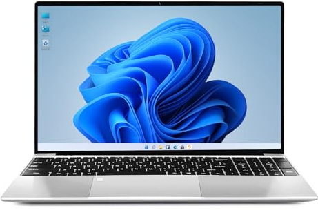 2026 New 15.6'' Laptop Windows 11 Pro, Intel Core i3-7020U, 8GB RAM, 256GB SSD, 1080p FHD Display, Backlit Kerboard, Fingerprint, Office 365, WiFi5, BT5, Webcam, Mini-HDMI, USB3.2, TF Card Slot