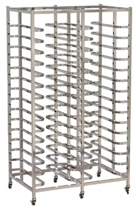 Bakery Rack with Casters, Stainless Steel Cooling Trolley for Kitchen, Restaurant, and Pizza Shop - Commercial Bun Pan Storage Solution