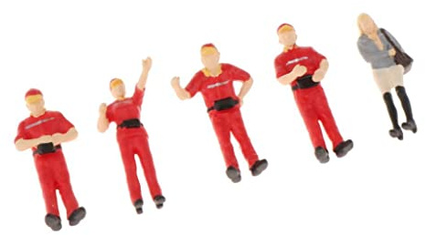 Chosertory 1 Set di Personaggi in 1:64 per Stazione di Servizio, Giocattoli, Edifici, Diorami, Scenari E Decorazioni da Tavolo, C
