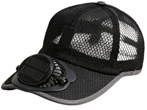 Berretto solare con ventilatore per uomo e donna, 3 velocità USB, visiera larga, per campeggio, baseball, escursionismo, ricaricabile, protezione solare, leggero e comodo tutto il giorno