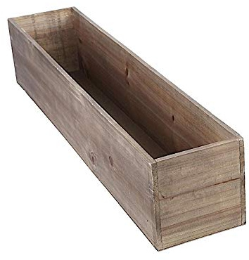 Balsa Circle 30x6-Inch Brown Wood Rustic Rectangular Boxes Planter Holders for Rustic Wedding Centerpieces, Party Table Décor, DIY Crafts, Cake Stands, and Home Decorations