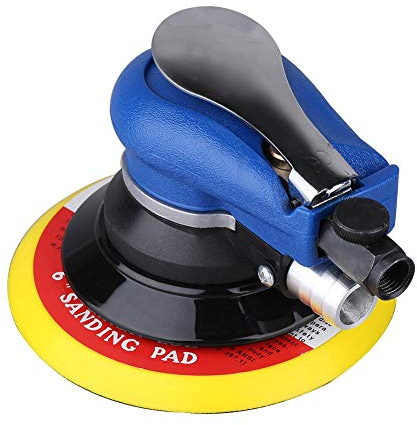 Pulidora Excéntrica de Aire Comprimido, 10000 rpm, 150 mm, con Manguera de Vacío para Pulir y Lijar Coches, Carpintería, Pulido