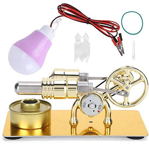 Generador de Modelo de Motor con Bombilla de Motor de combustión Externa para educación física, Ciencia, Juguete, artesanía, decoración