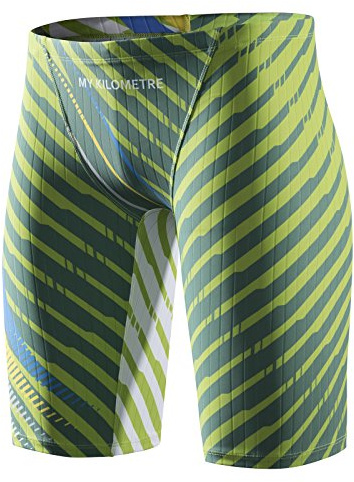 MY KILOMETRE Costume da Bagno Uomo - Jammer Nuoto Competizione con Cloro-Resistente e Asciugatura Rapida, per Competizioni e Allenamenti in Piscina