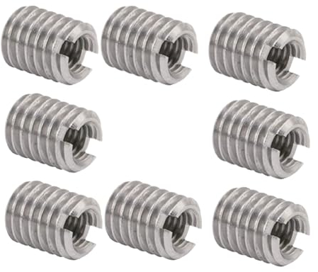 Selbstschneidender Gewindeeinsatz, 10 Stück 6mm Edelstahl Gewinde Reduziermutter Innengewinde M3x0.5mm Außengewinde M5x0.8mm
