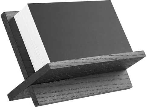 Visitenkartenhalter für den Schreibtisch – schwarze Holz-kleine Kartenhalter, professioneller Schreibtisch Visitenkartenständer, Holz-Namenskartenhalter, Büro, Visitenkartenhalter Aufbewahrung