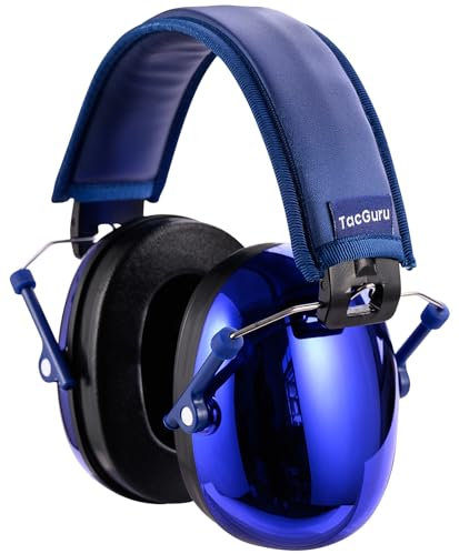 TacGuru 130 Gemstones Edition - Protección auditiva para niños para el ruido - Clasificación de reducción de ruido de 23 dB - Azul zafiro