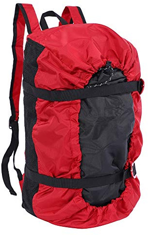 RiToEasysports Arbor Seil-Aufbewahrungstasche, Klettern, Schnell Einsetzbare Tasche, Faltbarer Schultergurt für Outdoor-Camping, Wandern (Rot)
