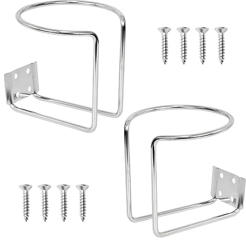2 Stücke Auto Becherhalter, Universal Getränkehalter Becherhalter Edelstahl Ring Ringförmige Trinkbecherhalter Auto Becherhalter für Bootsringe, Marine, Yacht, Wohnmobil, Kaffeebecherhalter