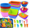 60 Pcs Silicone Lunch Box Dividers bento Box Accessories Silicone Cupcake Liners,Bento Lunch Box Dividers with Food Picks for Lunch Containers